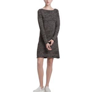 ATM French Terry Boatneck Stripe Dress